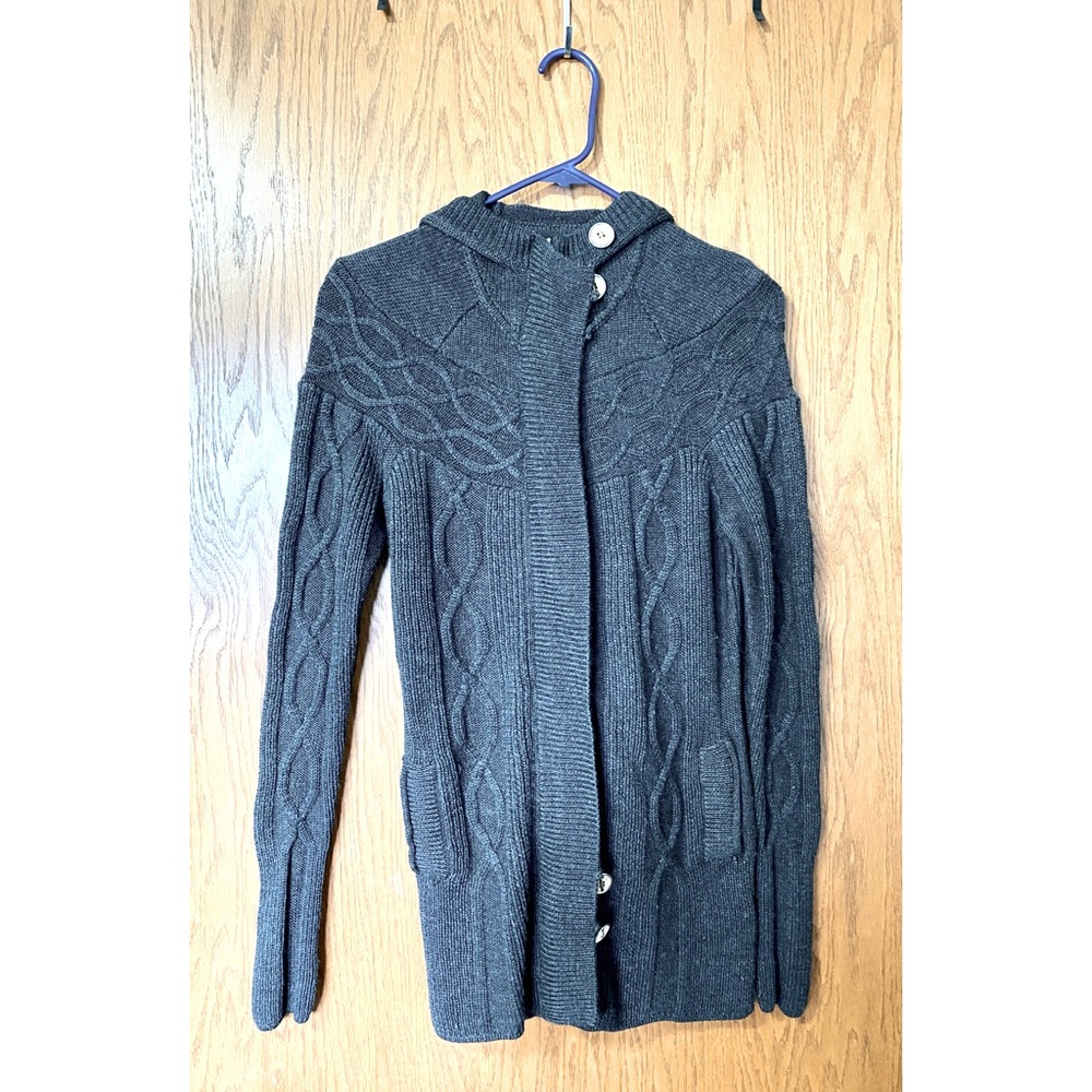 Smartwool Merino Zip-Up Hooded Gray Sweater
